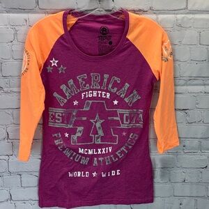 ⭐️NWT American fighter Yale 3/4 sleeve woman’s tee SZ SM